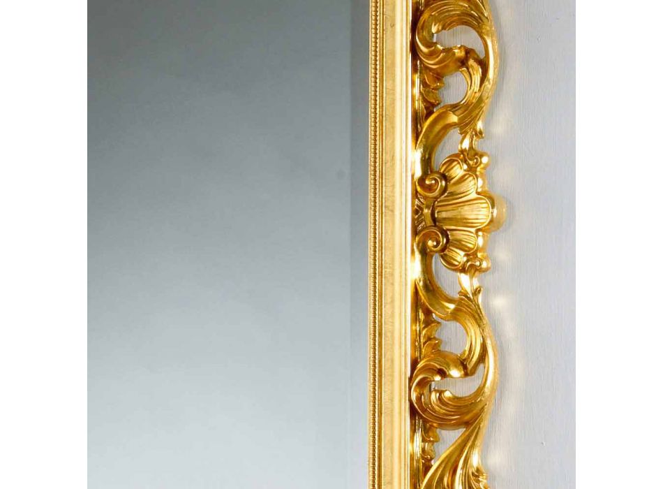 Mirror podea / perete de design cu finisaj foita de aur Mata Viadurini