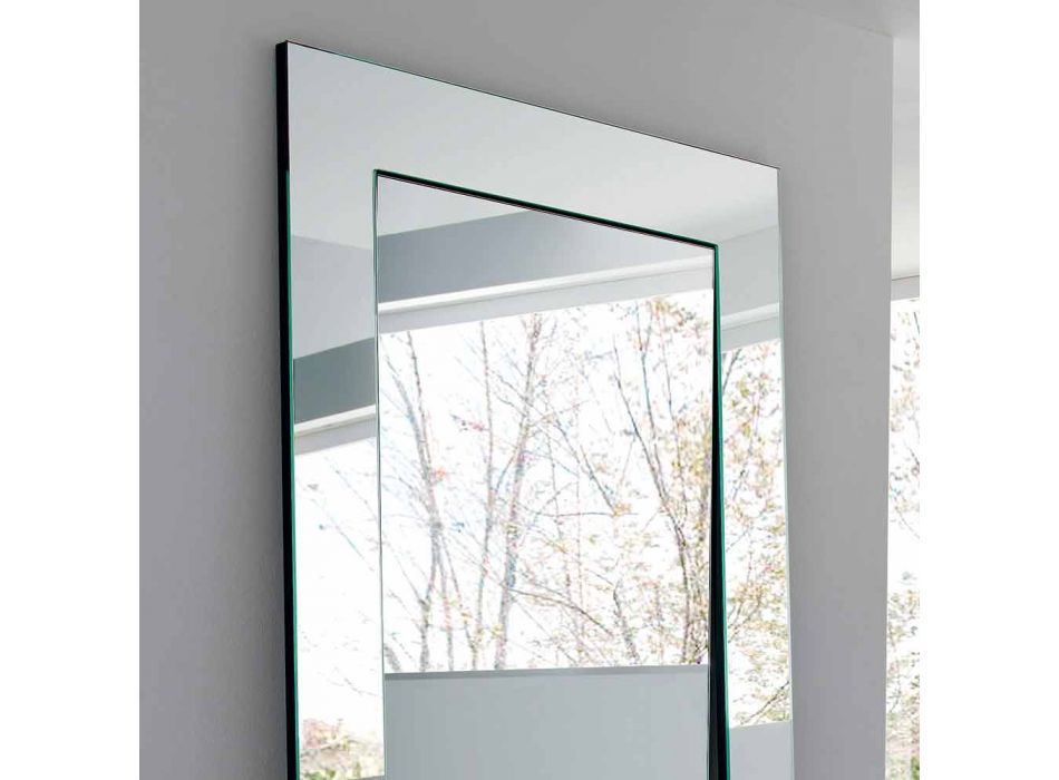 Oglindă dreptunghiulară de pardoseală cu design modern fabricat în Italia - Salamina Viadurini