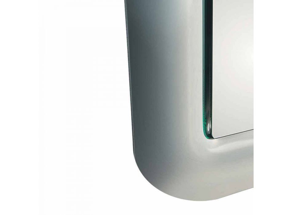 Oglindă de design cu cadru de sticlă cu efect de cristal Made in Italy - Bucla Viadurini