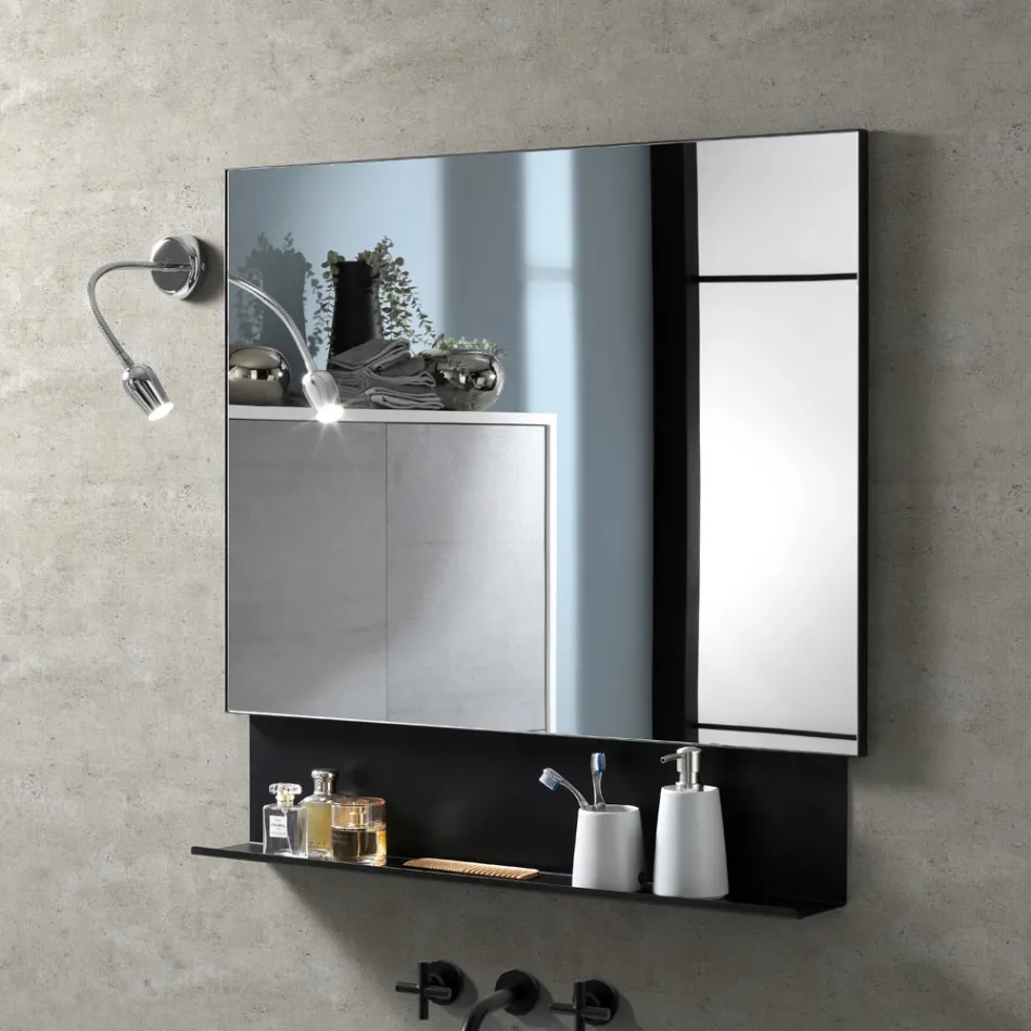 Oglindă din sârmă lustruită cu cadru acoperit Fabricată în Italia - Doriți Viadurini