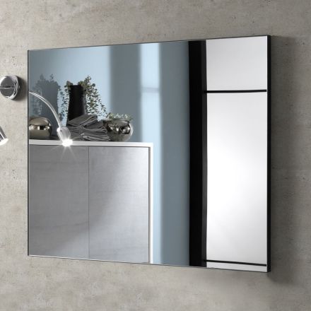 Oglindă din sârmă lustruită cu cadru acoperit Fabricată în Italia - Doriți Viadurini