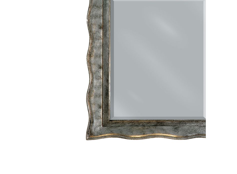 Oglindă în foiță de argint și oglindă de pământ Fabricată în Italia - Rongo Viadurini