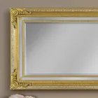 Oglinda de perete din brad din lemn realizat manual în Italia de către Carlo Viadurini