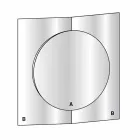 Oglinda de perete design modern din 3 panouri realizate în Italia - Bristol Viadurini