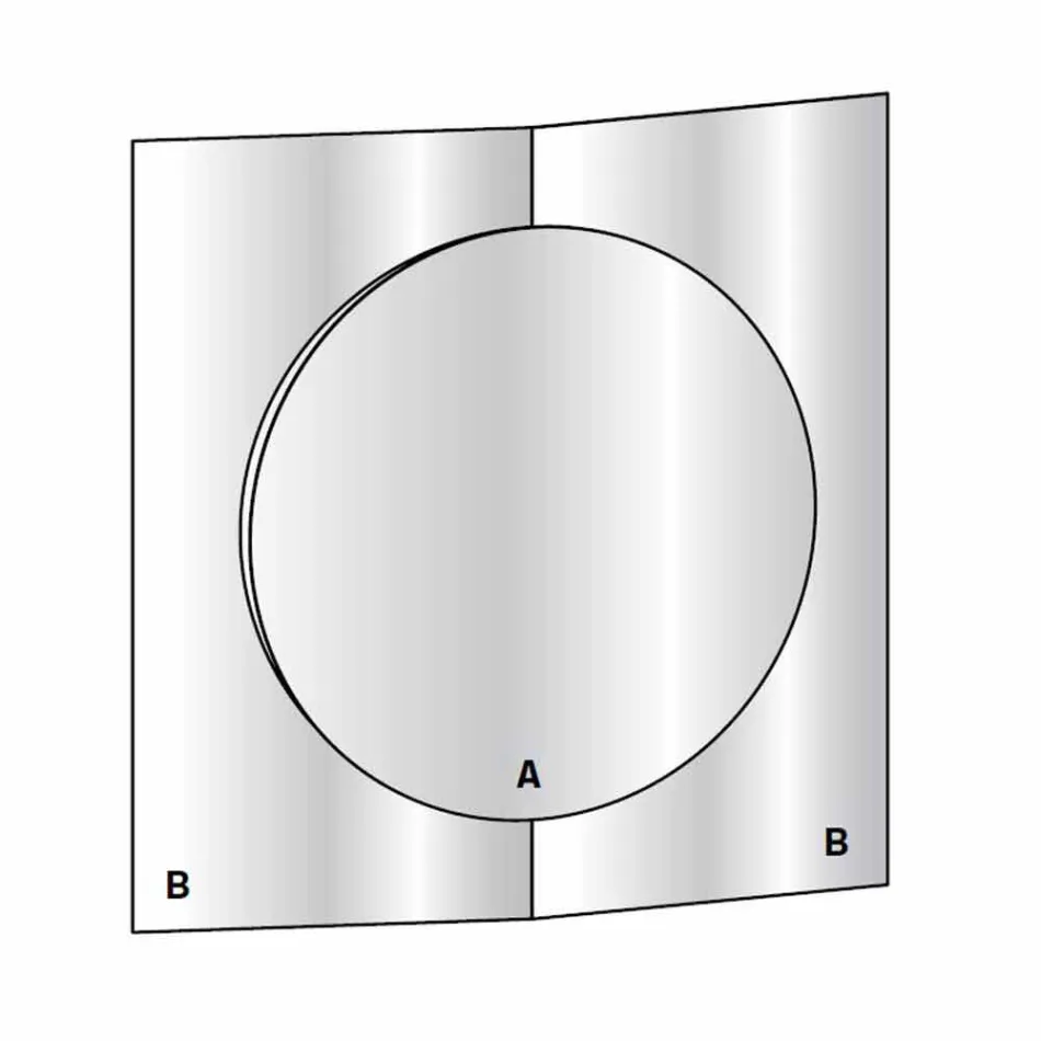 Oglinda de perete design modern din 3 panouri realizate în Italia - Bristol Viadurini