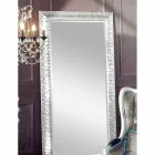 Oglindă de perete dreptunghiulară din lemn de brad din Italia Achille Viadurini