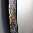 Oglinda de design oval cu cadru cu efect de marmura Made in Italy - Denisse Viadurini