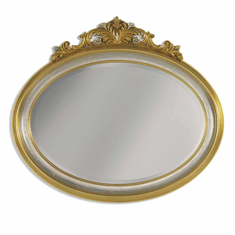 Oglinda perete friza rășină și lemn de brad din Italia Alberto Viadurini