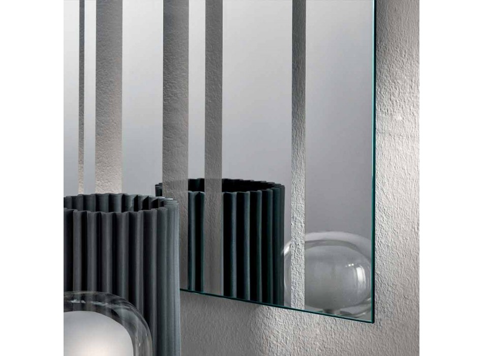 Oglinda de perete pătrată a designului modern făcut în Italia - Coriandru Viadurini