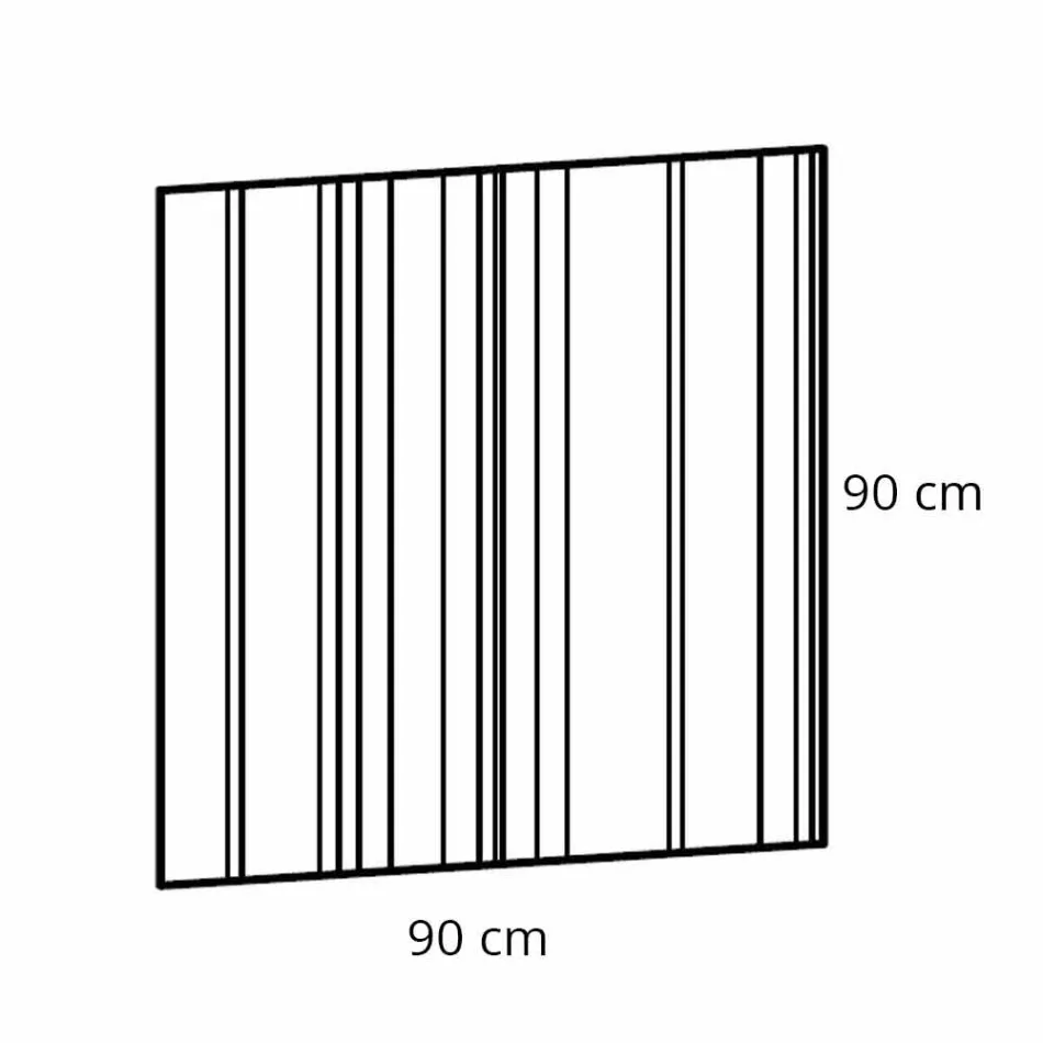 Oglinda de perete pătrată a designului modern făcut în Italia - Coriandru Viadurini
