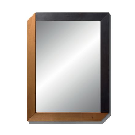 Oglindă dreptunghiulară cu cadru din lemn din Made in Italy Design - Cira Viadurini