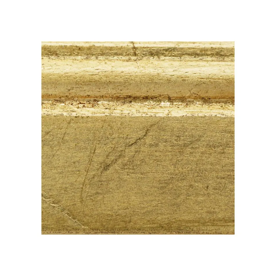 Oglinda dreptunghiulara in foita de aur cu oglinda la sol Made in Italy - Pele Viadurini