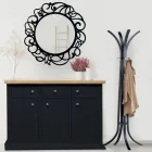 Oglindă rotundă cu model ajurat Made in Italy - Ferona Viadurini