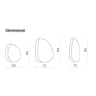 Oglindă modelată cu inserție de sticlă pătată, fabricată în Italia - Amata Viadurini