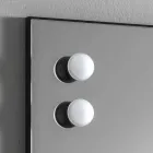 Oglindă de perete cu 2 becuri și cadru din aluminiu negru Fabricat în Italia - Cadru Viadurini