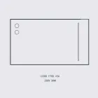 Oglindă de perete cu 2 becuri și cadru din aluminiu negru Fabricat în Italia - Cadru Viadurini