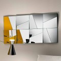 Oglindă modulară de perete cu oglinzi concave și convexe realizate în Italia - Allegria
