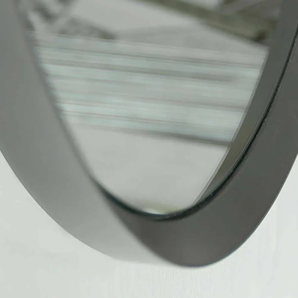 Oglindă rotundă de perete cu cadru lacat de design modern elegant - Odosso Viadurini