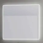 Oglindă de perete cu margini mată, iluminare cu LED, Tessa Viadurini