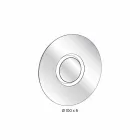 Oglindă rotundă de perete cu metal auriu cu piesă centrală - Merale Viadurini