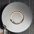Oglindă rotundă de perete din metal auriu, de lux Made in Italy - Merale