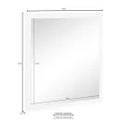 Oglinda de Perete Patrata cu Rama Alb sau Antracit - Emanuelito Viadurini