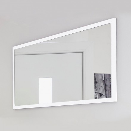 Oglinda de perete dreptunghiulara cu rama alba sau antracit - Emanuelito Viadurini