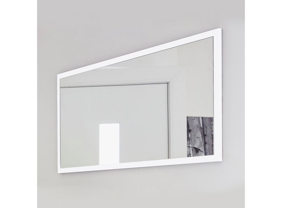 Oglinda de perete dreptunghiulara cu rama alba sau antracit - Emanuelito Viadurini