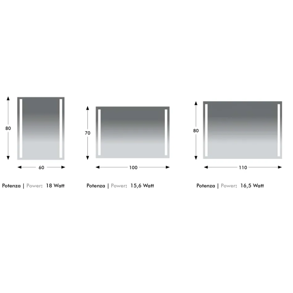 Oglindă de baie din sârmă lustruită cu iluminare LED din spate Fabricată în Italia - Tony Viadurini