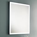 Oglindă de baie de perete cu cadru din metal negru și LED Fabricat în Italia - Chebeo