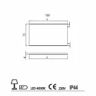 Oglindă Baie cu lumina LED-uri design modern, cu margini mată Veva Viadurini
