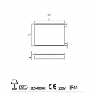 Oglindă Baie cu lumina LED-uri design modern, cu margini mată Veva Viadurini