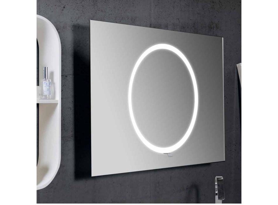 Oglindă de baie de perete cu iluminare cu LED - Dotta Viadurini