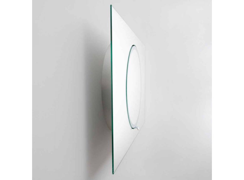 Oglindă de baie de perete cu iluminare cu LED - Dotta Viadurini