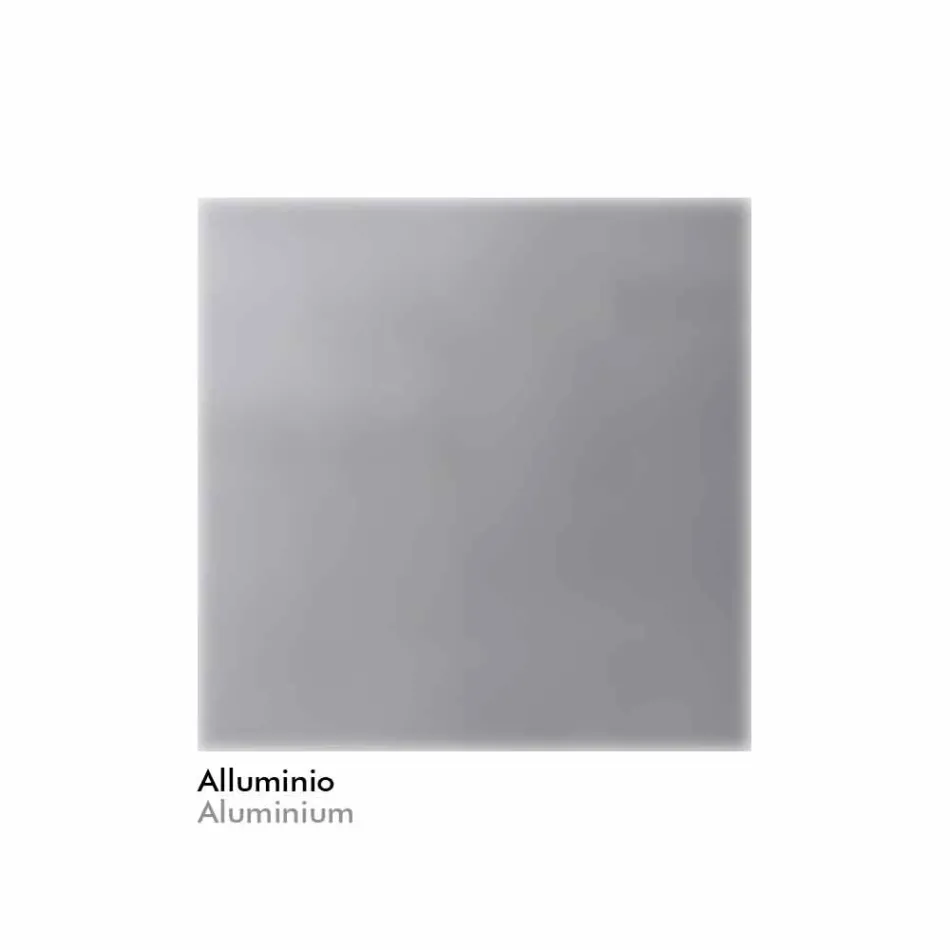 Oglindă de baie din imitație de aluminiu cu iluminare din spate Made in Italy - Palau Viadurini