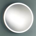 Oglindă de baie rotundă cu cadru metalic din cupru și lumină LED - Minolo