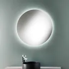Oglinda Minimal Rotunda de Baie cu Lumina LED 4000K Made in Italy - Roteo Viadurini