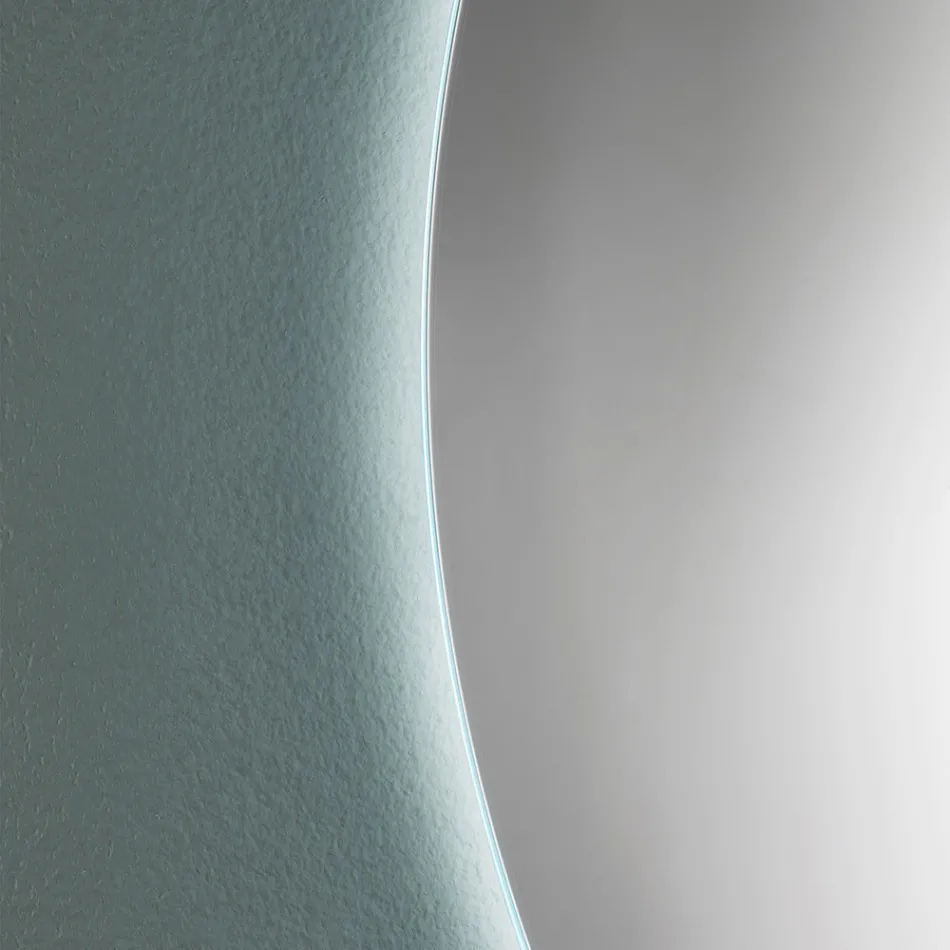 Oglinda Minimal Rotunda de Baie cu Lumina LED 4000K Made in Italy - Roteo Viadurini