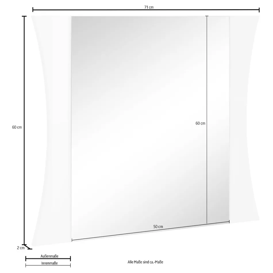 Oglinda Dormitor sau Intrare Perete Design Arcat 2 Dimensiuni - Sabine Viadurini