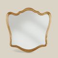 Cadru din lemn clasic în formă de oglindă, frunză de aur, fabricat în Italia - Jenny