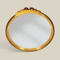 Oglinda ovala clasica cu rama de foita de aur Made in Italy - Pretioasa