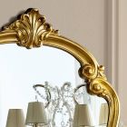Oglinda in forma clasica cu rama in foita de aur Made in Italy - Madalina Viadurini