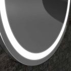 Oglinda cu margini din oțel inoxidabil, lumini cu LED-uri moderne de design Charly Viadurini