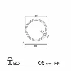 Oglinda cu margini din oțel inoxidabil, lumini cu LED-uri moderne de design Charly Viadurini