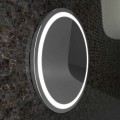 Oglinda cu margini din oțel inoxidabil, lumini cu LED-uri moderne de design Charly