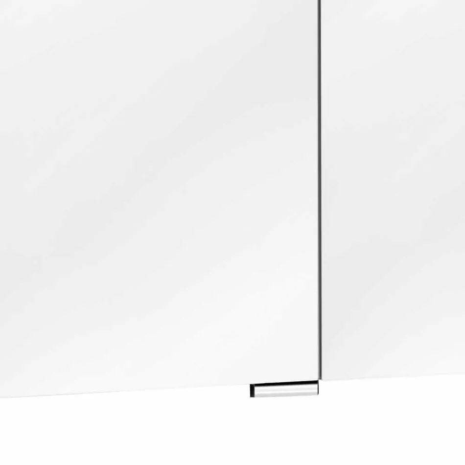 Oglindă modernă cu 3 uși pentru dulap cu rafturi interne - Bramo Viadurini