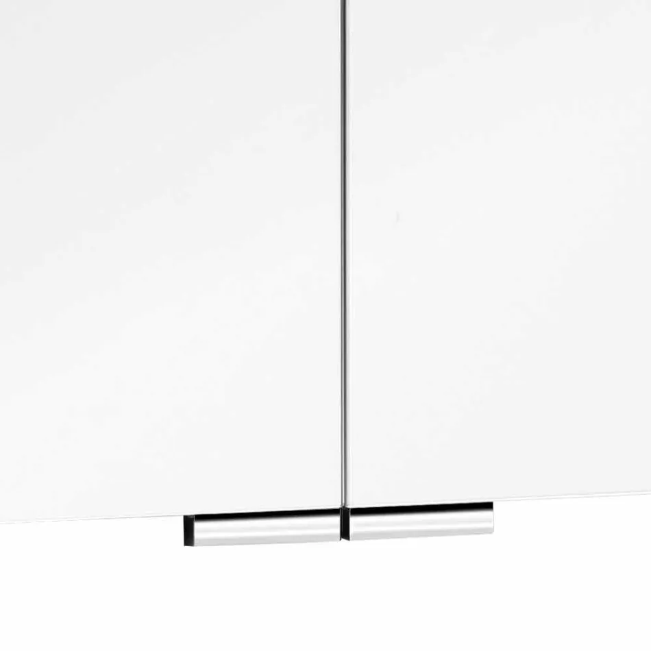 Oglindă modernă cu 3 uși pentru dulap cu rafturi interne - Bramo Viadurini