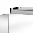 Oglindă modernă cu 3 uși pentru dulap cu rafturi interne - Bramo Viadurini