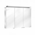 Oglindă de baie cu perete cu 3 uși cu rafturi interne - Bramo