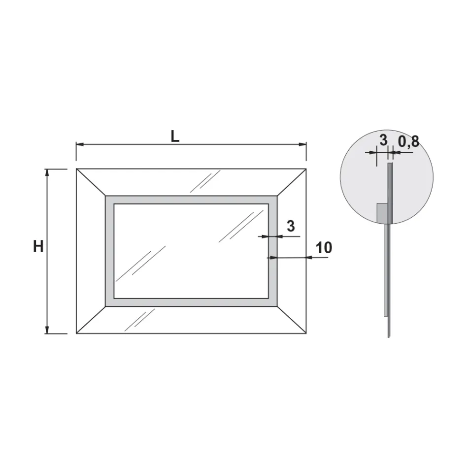 Oglinda cu rama de oglinda colorata si LED Made in Italy - Newton Viadurini